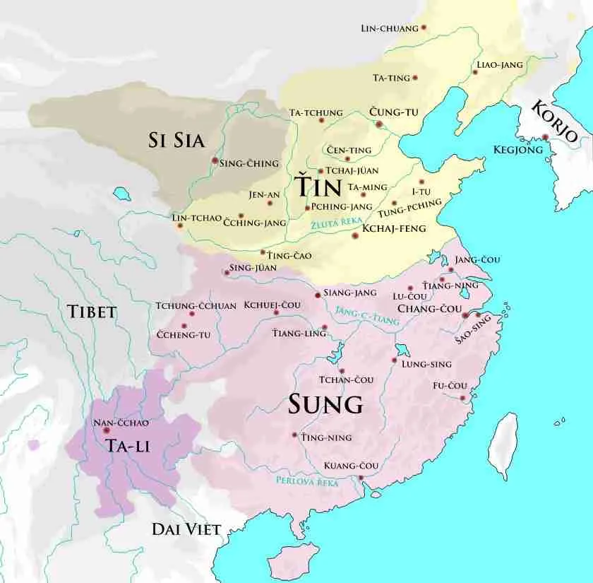 south song dynasty map