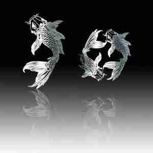 Japanese Koi Carp Fish Nishikigoi Estetico Cherry Blossom Maglietta - Foto 9